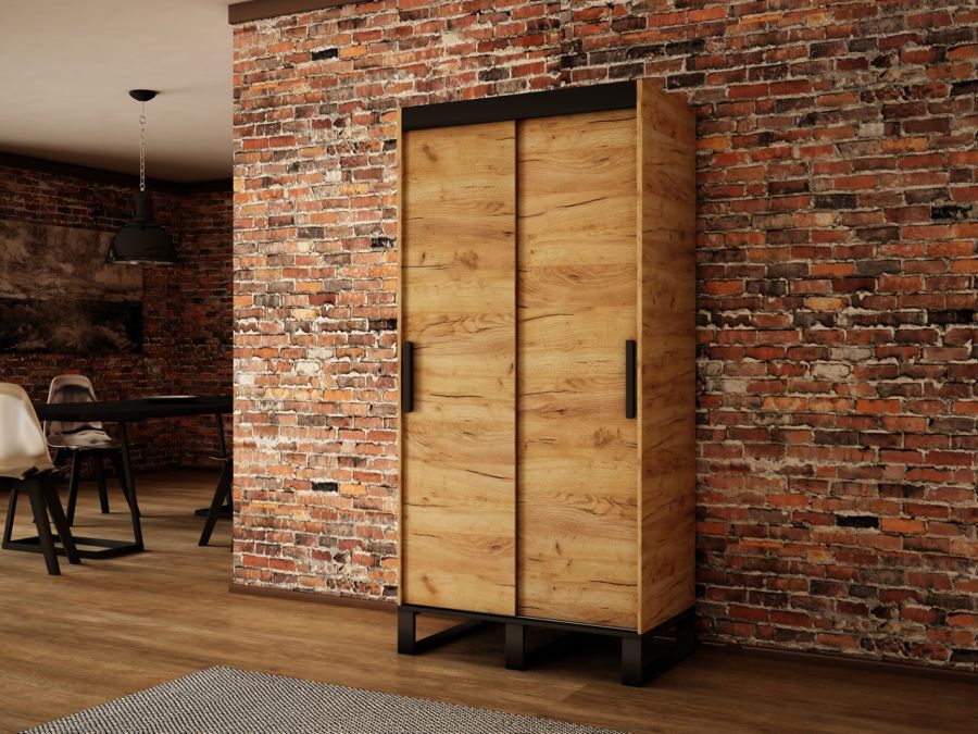 Industrial style deals sliding wardrobe doors