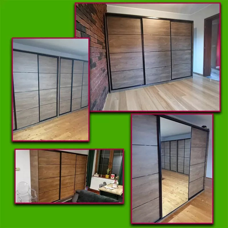 LOFT No Mirror - 3 Sliding Doors Wardrobe With Drawers Shelves 2 Rail  Various Colour 250 cm